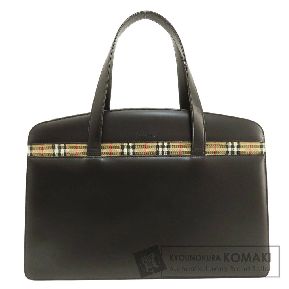 Burberry Nova Check Tote Bag Leather